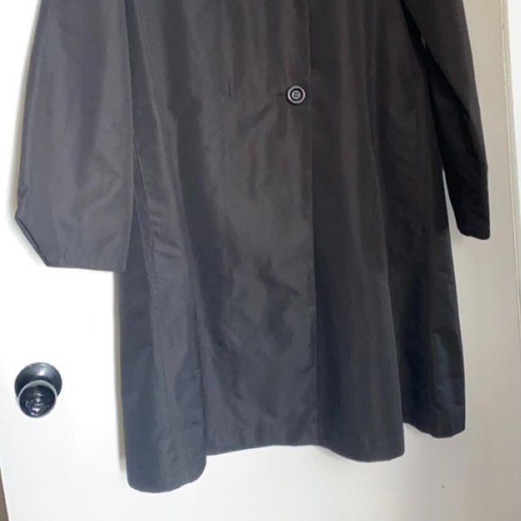 Black dressy rain coat - size 6 - Picture 2 of 7